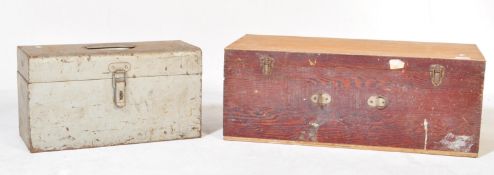 COLLECTION OF VINTAGE WOODWORKING TOOLS IN METAL BOXES