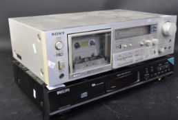 PHILLIP CD721 CD PLAYER & SONY TX-K71 CASSETTE PLAYER