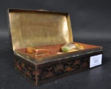 20TH CENTURY NIELLO WORK BOX & COLLECTION OF PILL BOXES