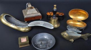 COLLECTION OF 19TH CENTURY SNUFF BOXES - STAMP BOX ETC