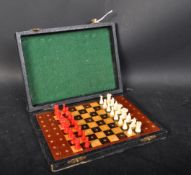 EDWARDIAN JAQUES LONDON TRAVELLING CHESS SET