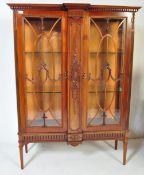 EDWARDIAN MAHOGANY CHINA DISPLAY CABINET