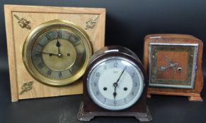 THREE VINTAGE 20TH CENTURY MANTEL CLOCKS