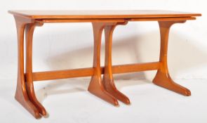 MID CENTURY TEAK WOOD NEST OF TABLES T/W ANOTHER