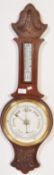 VINTAGE 20TH CENTURY CARVED BANJO BAROMETER