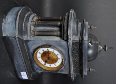 19TH CENTURY SLATE MANTEL STRIKING CLOCK