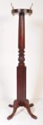 VICTORIAN MAHOGANY COAT STAND ON SPLAYED LEG BASE