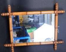 AESTHETIC MOVEMENT BAMBOO STYLE WALL HANGING MIRROR
