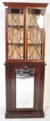 19TH CENTURY MAHOGANY LIBRARY BOOKCASE CABINET