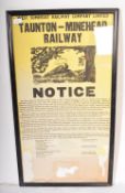 20TH CENTURY WEST SOMERSET RAILWAY POSTER