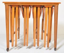 POUL HUNDEVAD - 1960S TEAK DROP LEAF NEST OF TABLES