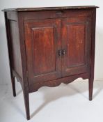 1920'S OAK JACOBEAN REVIVAL TWIN DOOR MUSIC / HALL CUPBOARD