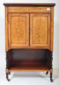 EDWARDIAN ROSEWOOD & MARQUETRY INLAID PEDESTAL CABINET