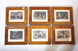 A SERIES OF 19TH CENTURY FRAMED AND GLAZED ETCHINGS