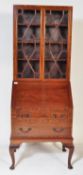 1930'S QUEEN ANNE REVIVAL WALNUT BUREAU BOOKCASE