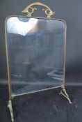 EARLY 20TH CENTURY ART NOUVEAU GILT METAL FIREGUARD