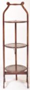 EARLY 20TH CENTURY 1920S MAHOGANY FOLDING CAKE STAND