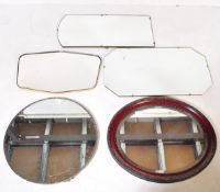 FIVE 20TH CENTURY WALL MIRRORS - ART DECO - 1920S - MID CENTURY