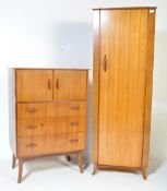 BRITISH MODERN DESIGN - WRIGHTON FURNITURE TALLBOY & ROBE