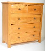 CONTEMPORARY OAK FURNITURE LAND CHEST OF DRAWERS