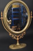 LARGE BRASS ART NOUVEAU DRESSING TABLE MIRROR
