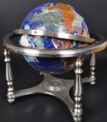 RETRO VINTAGE 20TH CENTURY GEMSTONE GLOBE & COMPASS