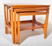 MID CENTURY TEAK WOOD DANISH MANNER NEST OF TABLES