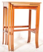 EDWARDIAN MAHOGANY LINE INLAID NEST OF TABLES