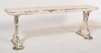 VICTORIAN CAST IRON & WOOD PAINTED BENCH