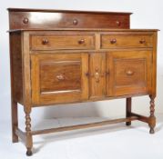 1920'S JACOBEAN REVIVAL SOLID OAK SIDEBOARD CREDENZA