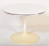 VINTAGE WHITE ARCANA STYLE ROUND OCCASIONAL TABLE