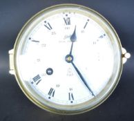 SCHATZ ROYAL MARINER BRASS BULKHEAD CLOCK