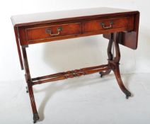20TH CENTURY GEORGE III STYLE LYRA END SOFA TABLE