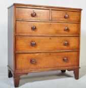 19TH CENTURY GEORGE III OAK CHEST OF DRAWERS