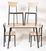 20TH CENTURY DRIFTWOOD STYLE DINING TABLE & CHAIRS