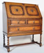 19TH CENTURY JACOBEAN REVIVAL OAK BUREAU