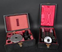 C BAKER - VINTAGE 20TH CENTURY MICROSOPE WITH LENSES