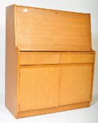 MID CENTURY DANISH INSPIRED TEAK WOOD BUREAU DESK