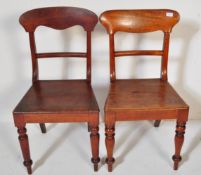 PAIR OF 19TH CENTURY REGENCY BAR BACK HALL CHAIRS