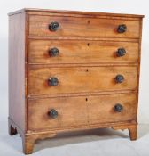 19TH CENTURY GEORGE III MAHOGANY CHEST OF DRAWERS