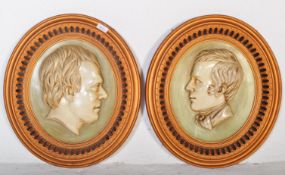 PAIR OF VINTAGE SCOTTISH ROUNDED PORTRAIT SILHOUETTES