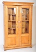 LARGE FRENCH PINE DISPLAY CABINET- ARMOIRE DRESSER