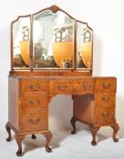 QUEEN ANNE BURR WALNUT DRESSING TABLE CHEST