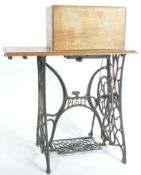 19TH CENTURY MAHOGANY PFAFF SEWING MACHINE TABLE