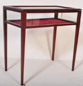 EDWARDIAN MAHOGANY BIJOUTERIE DISPLAY CABINET TABLE