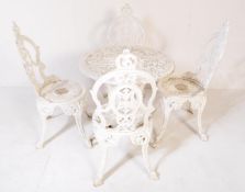 COALBROOKDALE REVIVAL CAST METAL GARDEN TABLE & CHAIRS