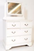 EDWARDIAN PAINTED PINE COTTAGE DRESSING CHEST OF DRAWERS
