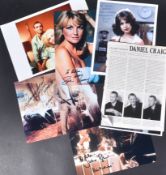 A COLLECTION OF JAMES BOND RELATED AUTOGRAPHED PHOTOS