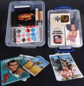 LARGE COLLECTION OF ASSORTED VINTAGE JAMES BOND RELATED BOOKS