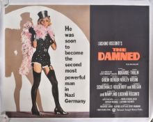 THE DAMNED (1969) - ORIGINAL BRITISH QUAD CINEMA POSTER - LINEN BACKED